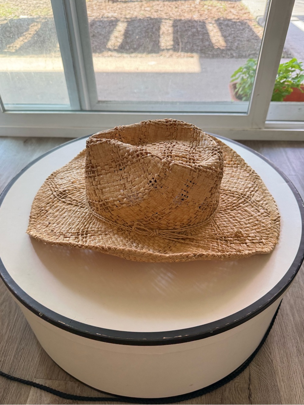 lack of color sundance tan straw raffia cowboy fedora crown summer hat medium